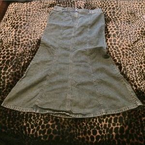 J Crew Maxi Jean Skirt WOMENS Size 6